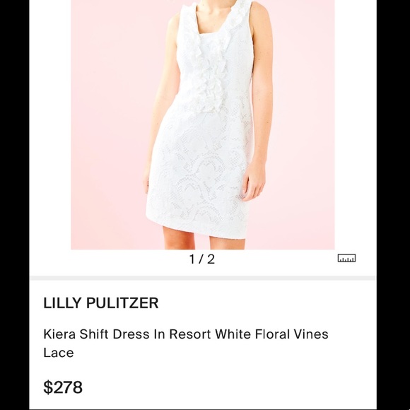 Lilly Pulitzer Kiera shift floral vines lace sz 8 - Picture 6 of 6